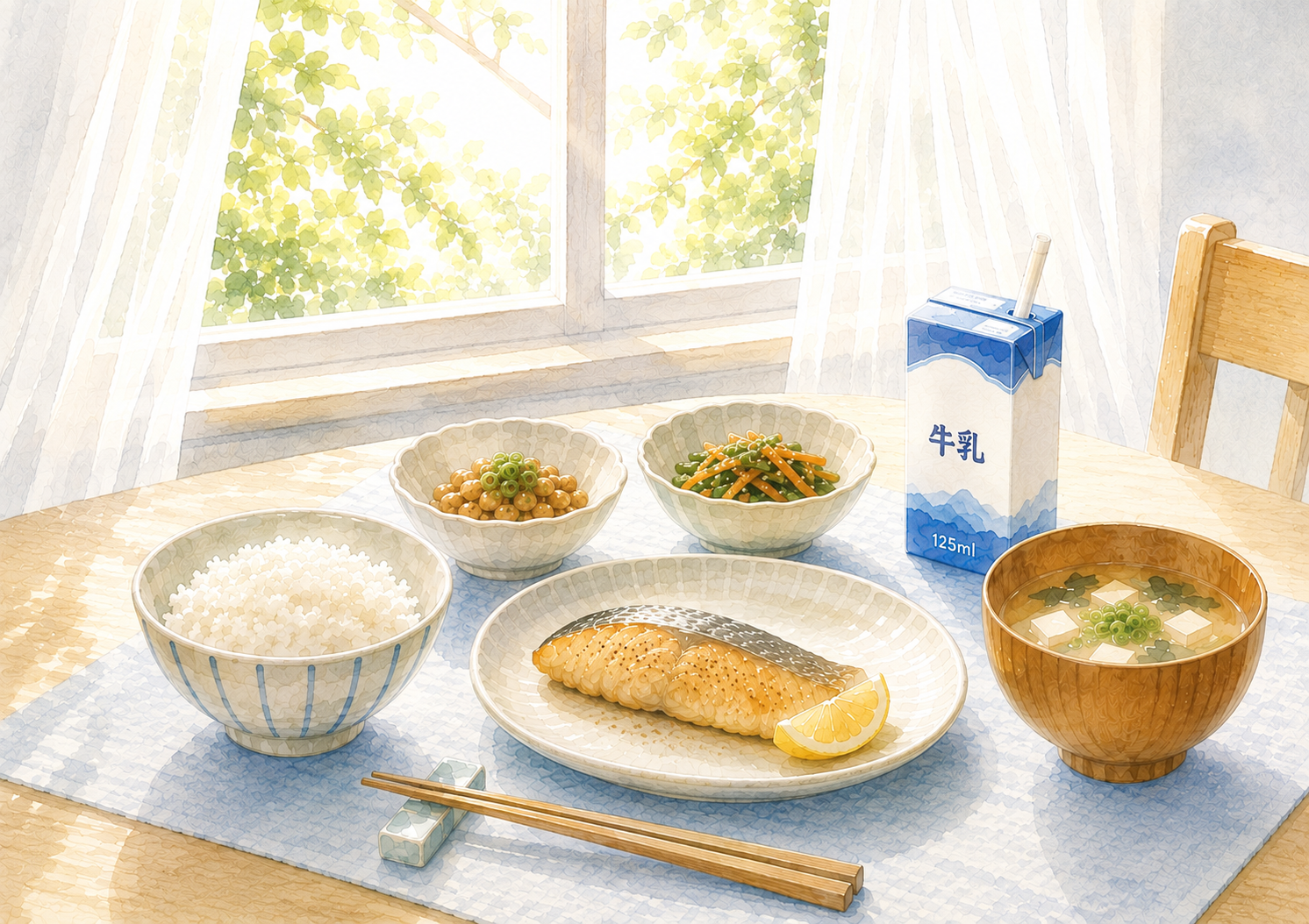 ビタミンDを含む食事のイメージ